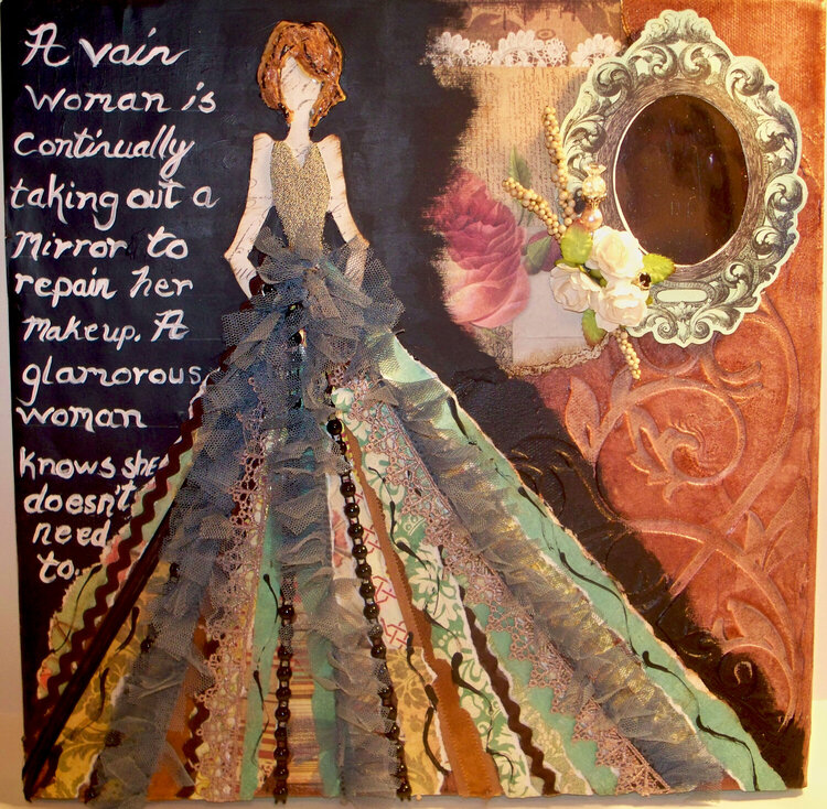 Paper Doll Altered Canvas Layout