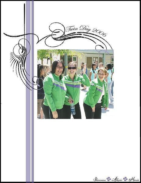 Twin Day 2006 - My First Digi Layout!