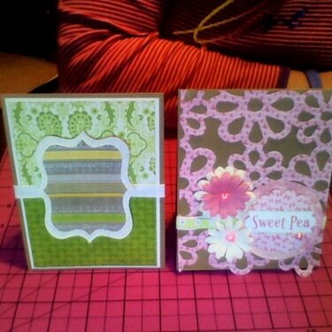 4x6 Sweet Pea Card &amp; 4x6 DCWV Lemon Flower Card