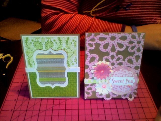 4x6 Sweet Pea Card &amp; 4x6 DCWV Lemon Flower Card