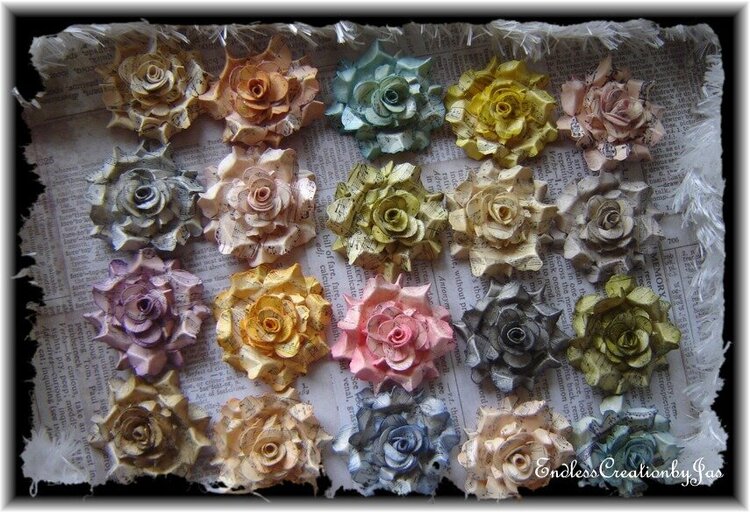 Handmade Shabby Chic Paper Flowers