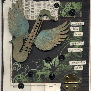 Winged Jazz Bird Card
