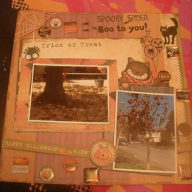 Halloween Layout *My first scrapbook page!*