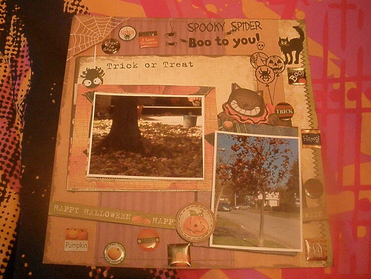 Halloween Layout *My first scrapbook page!*