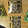 Stacks of Monogram Note cards for Teacher Appreciation Day