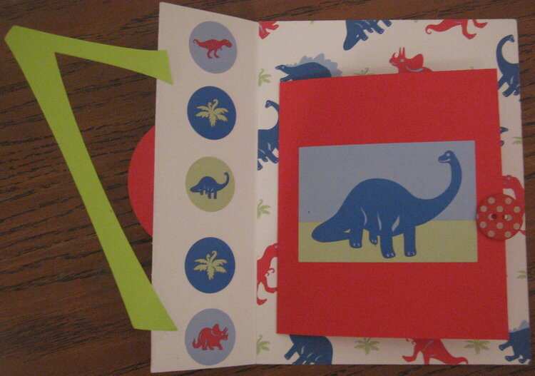 Dinosaur birthday card view #2