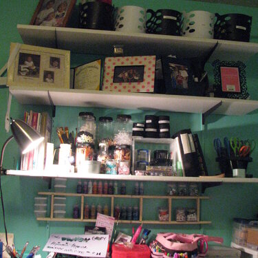 Shelves over my desk.