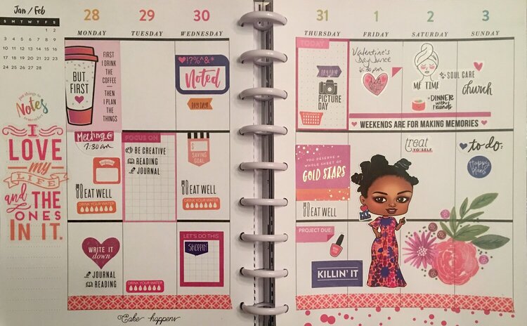 Planner layout 28 January-3 February 2019