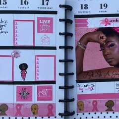Planner layout 15 October-21 October 2018 Breast Cancer Awareness