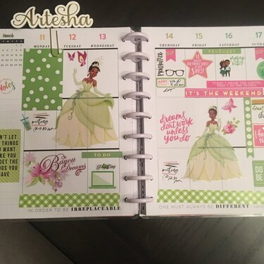 Planner spread 11 March-17 March 2019
