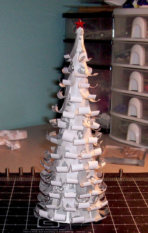 Paper Silver Christmas Tree
