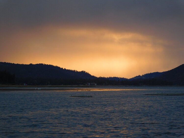 Big Bear Lake at sunset