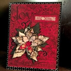 Joy, Merry Christmas Poinsettia Card