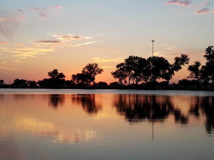 Sunset in Kearny, Nebraska.