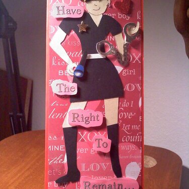 Police woman Valentines card- eflor2112