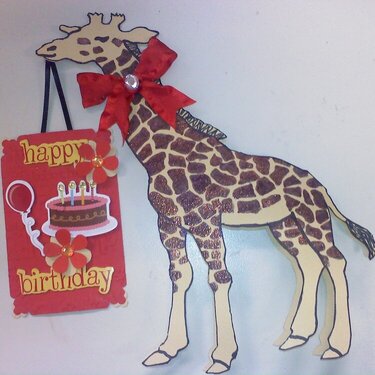 Giraffe birthday card- eflor2112