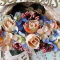 Bird House Clock - Porcelain Flower