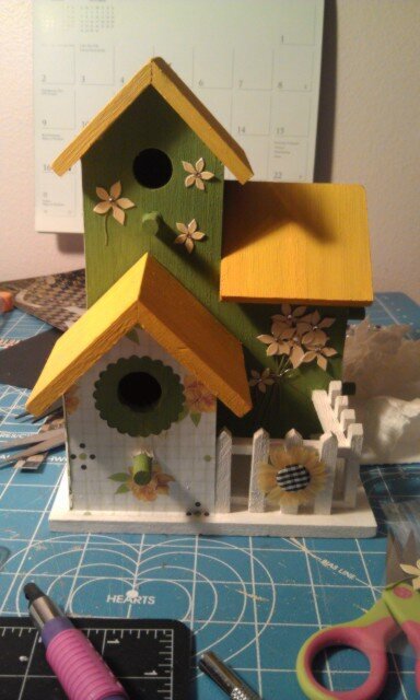Spring altered birdhouse