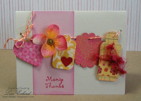 Card with garland