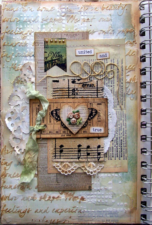 United and True Art Journal Page