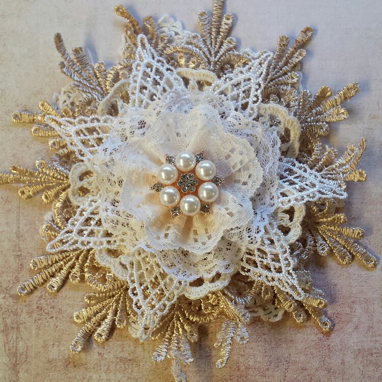 Shabby Chic Handmade Flower