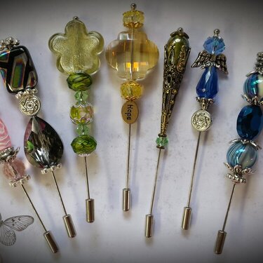 More Beaded Stick Pins