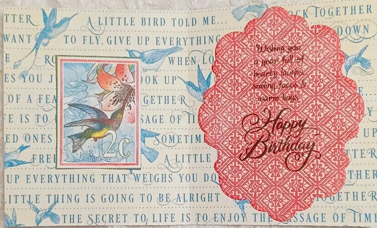 Pretty Hummingbird Birthday Card