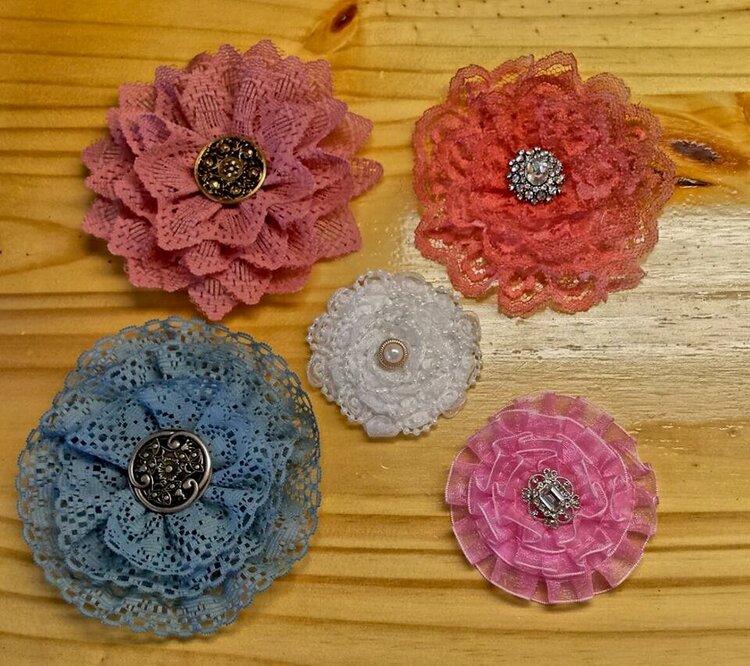 Handmade Lace, Ribbon and Trim &quot;Flowers&quot;
