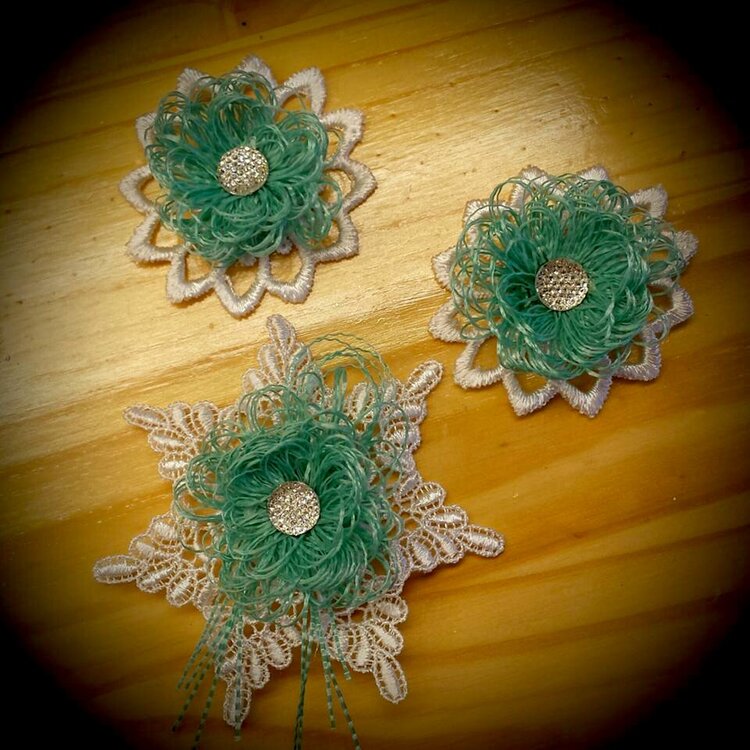 Handmade Lace, Ribbon and Trim &quot;Flowers&quot;