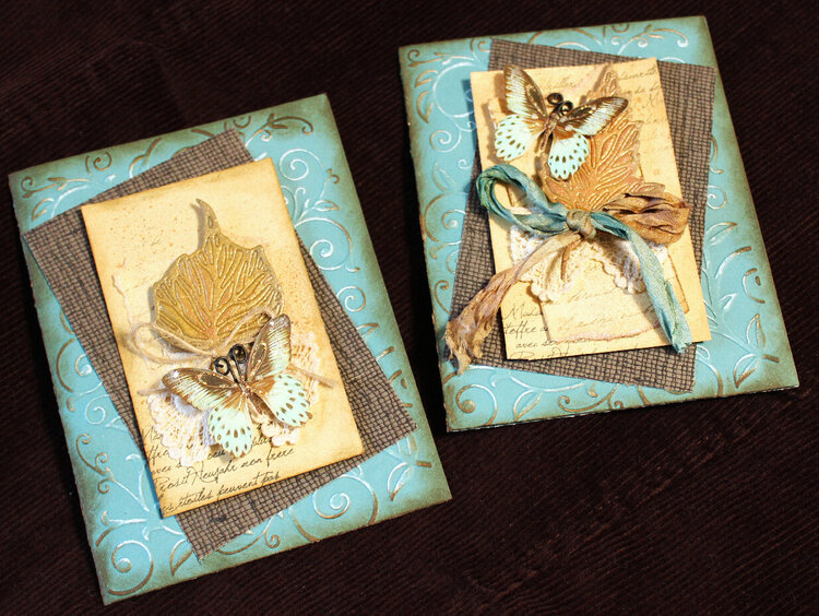 Leaf and Butterfly Cards