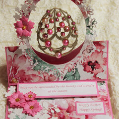 Floating Faberge Egg Easel Card