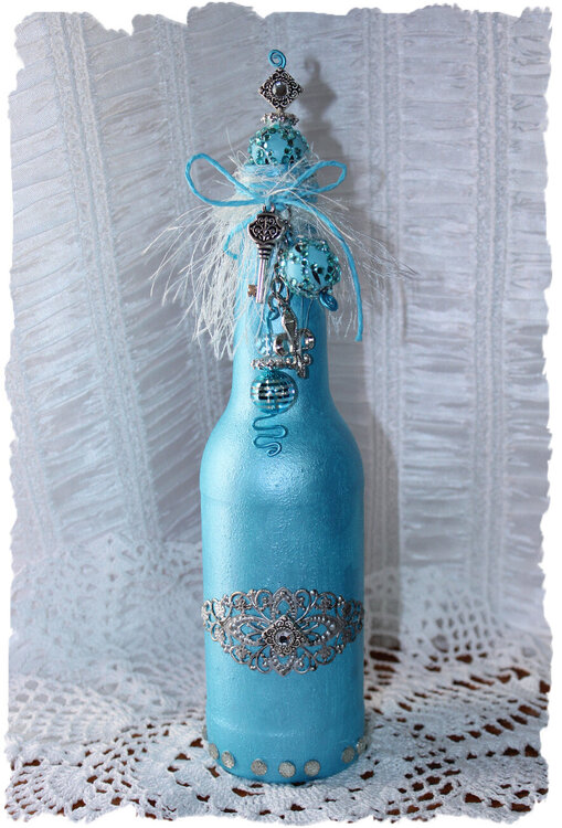 Aqua Pearl Altered Bottle