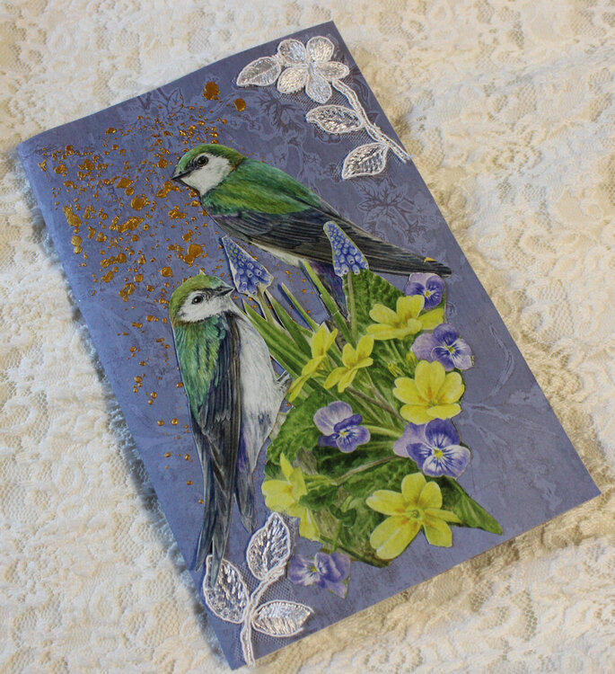 Beautiful Birds on a Sack Card