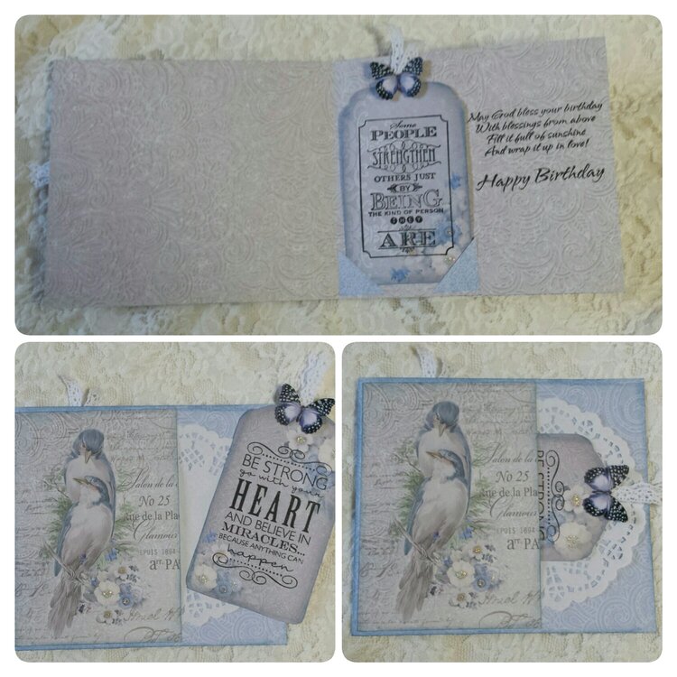 Birthday Card with removable tag bookmarks