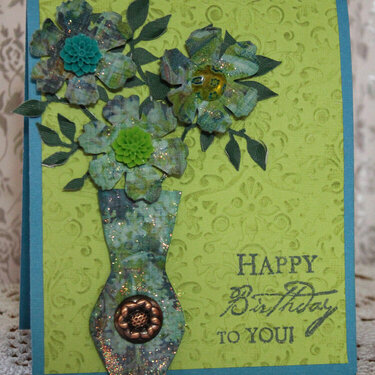 Flowers in a Vase Birthday Card