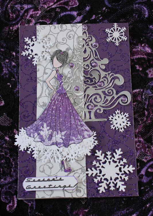 Purple Pleasure Christmas Card