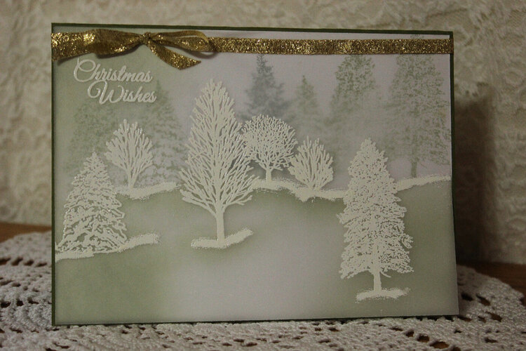 Trees in the Mist Christmas Card