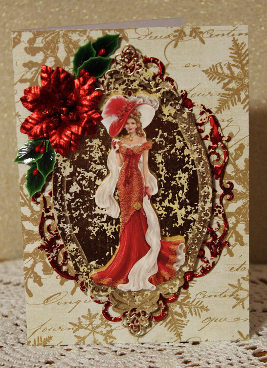 Victorian Lady Christmas Card