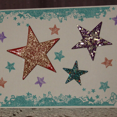 Colorful Stars Birthday Card