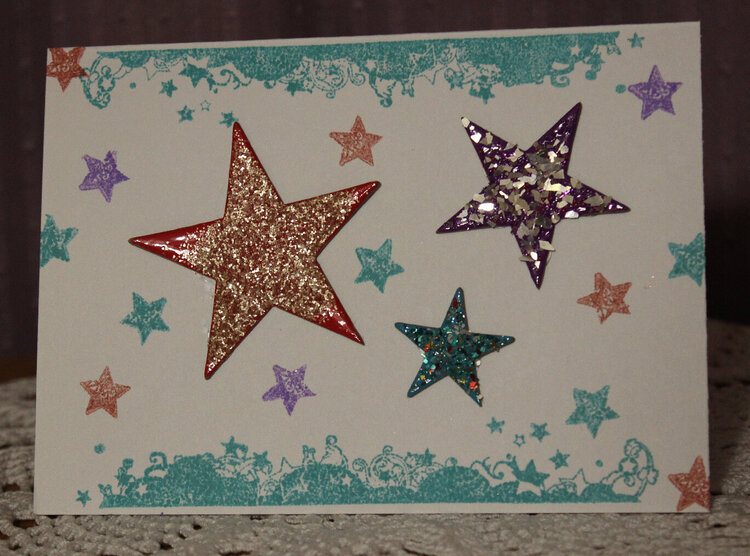 Colorful Stars Birthday Card