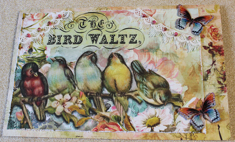 Bird Waltz Birthday Card