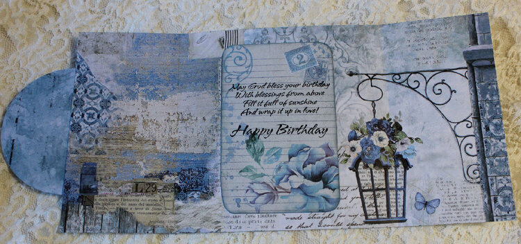 Blue Land Gatefold Birthday Card