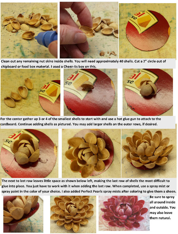 Pistachio Shells Flower Tutorial