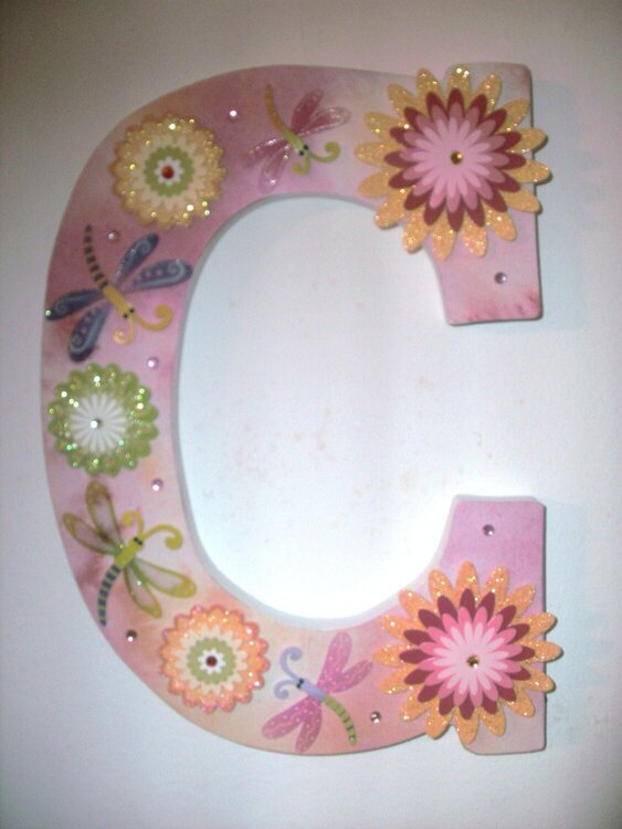 wooden letters with embellishments