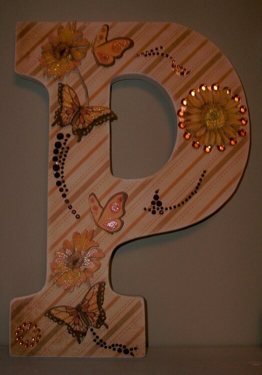 embellished wooden letters