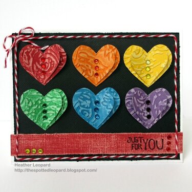 Rainbow Hearts For You Card