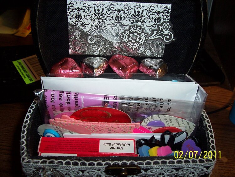 Valentines altered box swap