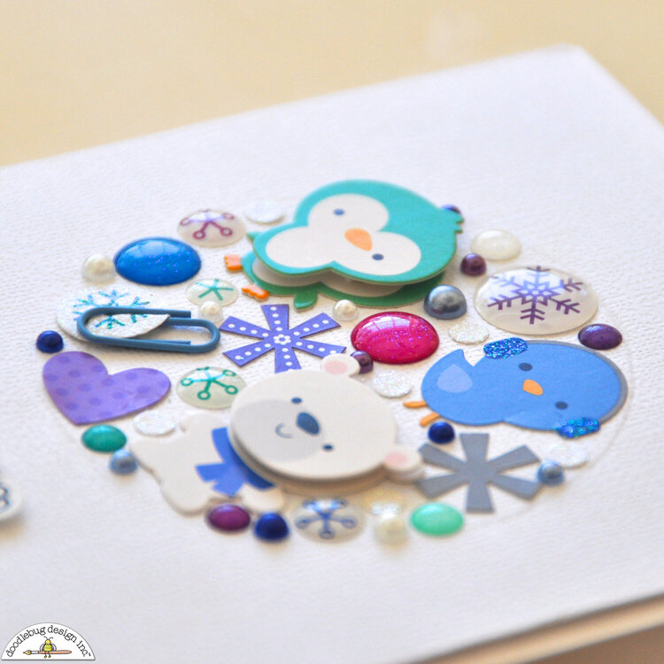Frosty Friends - Snow Globe Embellishment Cluster