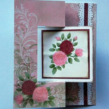 English rose flip card