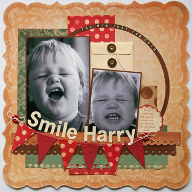 ~Australian Scrapbook Ideas Magazine feature~ &#039;Smile Harry&quot;